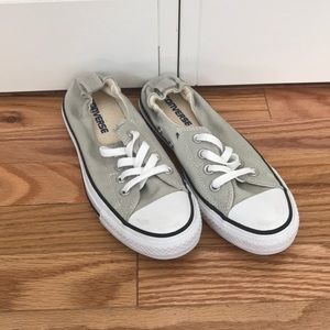 Converse grey slip on sneakers